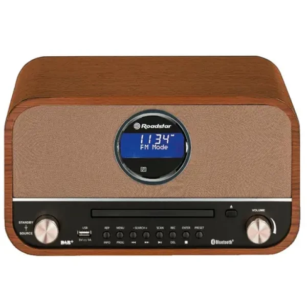 ROADSTAR HRA-1782NBT hnedá / Rádio / FM / PLL / CD / MP3 / Bluetooth / USB / AUX RCA (7621800033222)