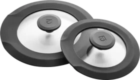 Electrolux E9HOSM Univerzálne sklenené pokrievky na hrnce s priemerom 16-18 cm amp; 20-24 cm / sklo + silikón / 2 ks (E9HOSM)