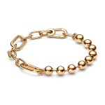 Pandora Fashion pozlátený náramok na prívesky Shine Me 562793C00 20 cm