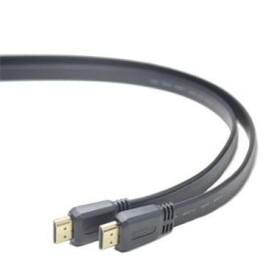 PremiumCord HDMI High Speed + Ethernet 2m / plochý kábel / pozlátené konektory (kphdmep2)