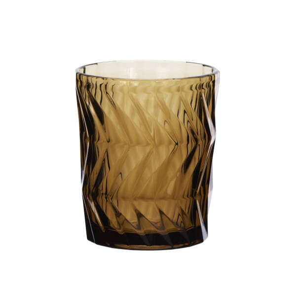 MADAM STOLTZ Pohár na vodu Brown / decor 300 ml