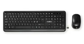 Nedis Bezdrôtová sada klávesnice a myši ND layout / Sada klávesnice a myši / USB prijímač / 800-1600 DPI (KBMCW100BKND)