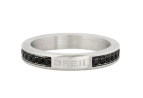 BREIL Štýlový oceľový prsteň so zirkónmi Light Row TJ336 mm