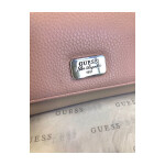 Outlet - GUESS peňaženka Greenville Color-Blocked Slim blush multi Béžová