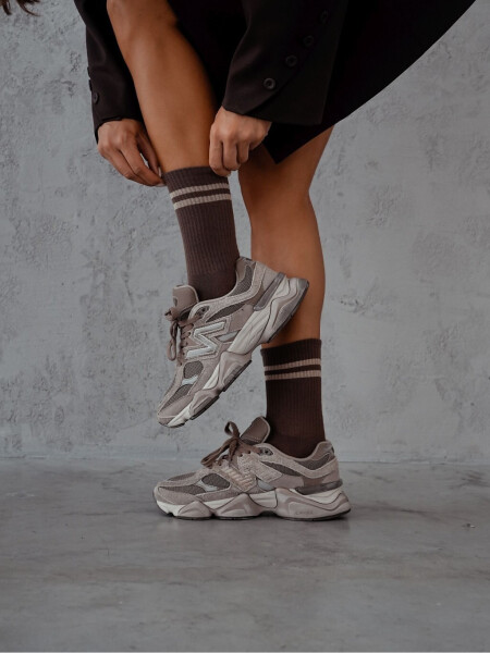 Milena ponožky 0200-184 Two Stripes 37-41 Hnědá 37-41