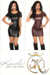 Sexy KouCla Wetlook Mini dress with 2Way Zip BORDEAUX Einheitsgroesse