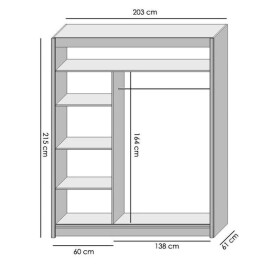 Multi - Skriňa 203x215x61 (sonoma)