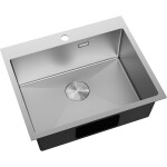 MEXEN - Solix oceľový drez 1-bowl 600 x 500 mm, nerez 6408601000-01