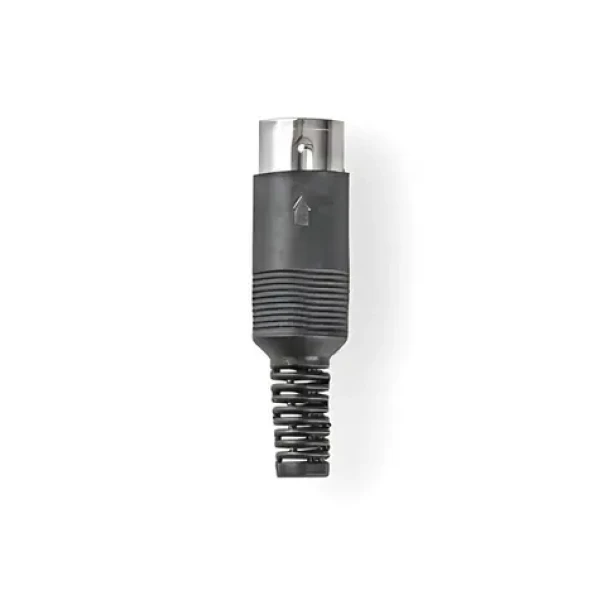 Nedis DIN konektor čierna / Audio konektor / Zástrčka / Twist-on / Poniklovaný / 6,0 mm / 25 ks (CAVC20903BK)