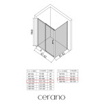 CERANO - Sprchovací kút Orlano L/P - 5 mm - chróm, transparentné sklo - 110x90x195 - posuvný CER-DY505B-90181