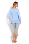 Tehotenské pyžamo 1679 svetlo modré – PeeKaBoo L/XL