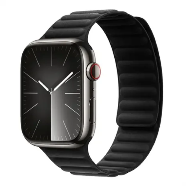 Devia Deluxe Magnetic Fiber čierna / Remienok / Apple Watch 44/45/46mm / magnetický (6942297104617)