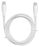 Ibox IKUTC biela / Dátový kábel / USB-C - USB-C / 60 W / 2 m / opletený (IKUTC2W)