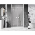 MEXEN/S - Lunar Duo sprchové dvere krídlové 160, transparent, biela 834D-160-000-20-00