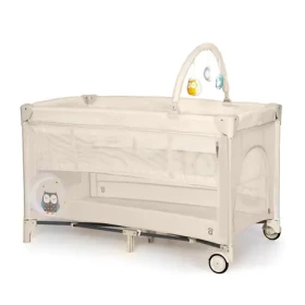 Asalvo COMPLET DUO cestovná postieľka s druhým dňom a hrazdičkou, Owl (AS22257)