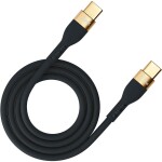 3mk Hyper Silicone dátový kábel USB-C - USB-C 2m čierna / 100 W / 5A (5903108464604)