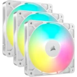 Corsair RS120 ARGB 3ks biela / 120mm / Magnetic Dome Bearing / 420-2100 RPM / 72.8 CFM / 4-Pin (CO-9050185-WW)