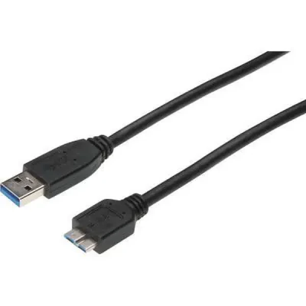 Digitus čierny / USB kábel / USB-A - Micro USB-B / USB 3.0 / 1 m (AK-300116-010-S)
