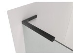 CERANO - Sprchová zástena Walk-in Onyx L-ľavá vzpera - 8 mm - čierna matná, mliečne sklo - 100x200 CER-8050BD756