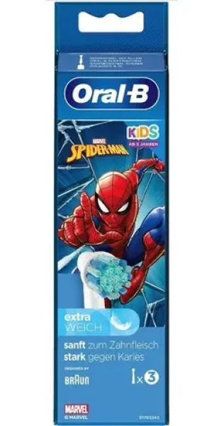 Oral-B Kids Spiderman 3 ks / Náhradná hlavica (404330)