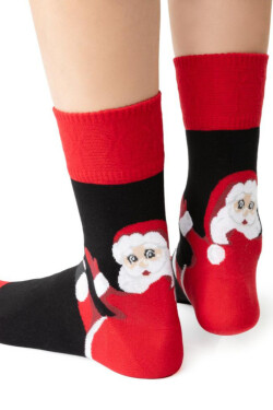 VIANOČNÉ PONOŽKY PRE ŽENY 136 černá 35-37
