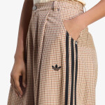 Kalhoty adidas Checks Trouser Loose Crystal Linen/ Aurora Coffee/ Orbit Green S