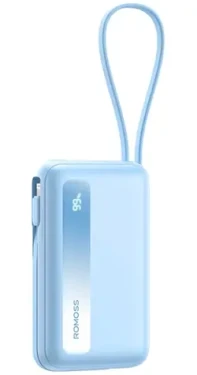 Romoss PPR10 10000mAh modrá / Powerbanka / USB-A USB-C + Lightning USB-C kábel (PPR10-152-7233H)