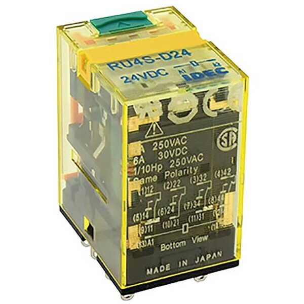 Idec RU Series priemyselné relé, 24 V/DC, 6 A, 1 ks; RU4S-D24