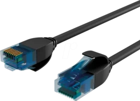 Shiverpeaks Cat6 U/UTP slim čierna / Patch kábel / 3 m / RJ-45 / 1000 Mbit/s (BS08-22045)