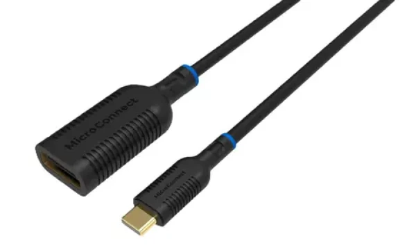 MicroConnect USB-C na DisplayPort čierna / Adaptér / 4K UHD / 60 Hz / 0,2 m (MC-USBCDP-A)