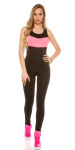 Trendy KouCla Workout jumpsuit with mesh