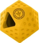 KIWI WALKER Gumová hračka ICOSABALL Mini oranžová / Hračka pre psov / otvor na maškrty / 6,5 cm (RUB-855)