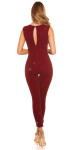 Sexy KouCla PaRtY TimE Glitter Jumpsuit BORDEAUX XS