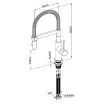 VILLEROY & BOCH VILLEROY & BOCH - Drezová batéria Steel Expert Compact, odnímateľná sprcha, antracit 92730005