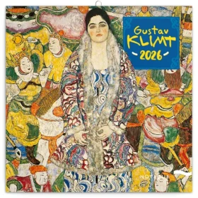 NOTIQUE Poznámkový kalendár Gustav Klimt 2026 - Západný / 30 x 30 cm (PGP-35474-Z)