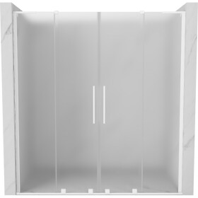MEXEN/S - Velar L Duo posuvné sprchové dvere 180, dekor, biela 871-180-003-32-20