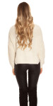 Trendy KouCla knit sweater with side- Button Einheitsgroesse