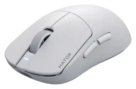 Hator Quasar 3S Ultima biela / Herná bezdrôtová myš / optická / 30000 DPI / 2.4GHz / Bluetooth / USB-C (HTM661)