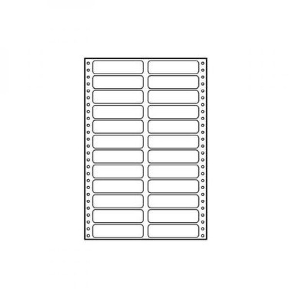 Logo tabelačnej etikety 89mm x 23.4mm - 25 ks / A4 / dvojradové / biele / 24 etikety / pre ihličkové tlačiarne (32108-Logo)