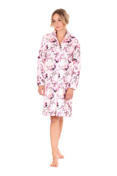 Dámsky župan Toya so zipsom ružový - Vestis L