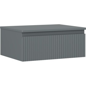 MEXEN/S - Rivel kúpeľňová skrinka pod umývadlo 60 cm s doskou, 1 šuplík, reliéf, grafit mat 91A20-06023-1-BFC66