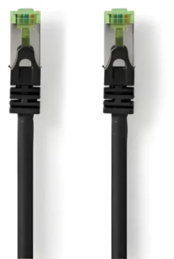 Nedis CAT7 10 m čierna / Sieťový kábel / S/FTP / RJ45 - RJ45 / LSZH (CCGP85420BK100)