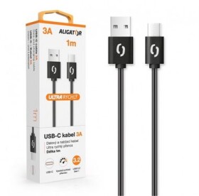 Aligator Dátový kábel POWER 3A USB-C 1m čierna (DATKP43)