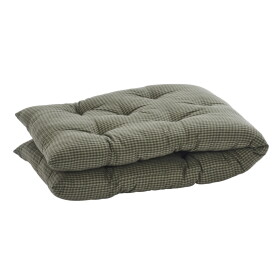 MADAM STOLTZ Prešívaný matrac Checked Dark Green 45 × 125 cm