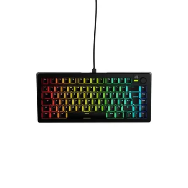 Glorious GMMK 3 75% - Fox (ISO UK) čierna / Herné 75% TKL / USB-C / ISO (UK) layout / Fox / RGB / 1.4m (GLO-KB-GMMK3-75-PB-FOX-W-BLK-UK)