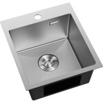 MEXEN - Solix oceľový drez 1-bowl 400 x 450 mm, nerez 6401401000-01