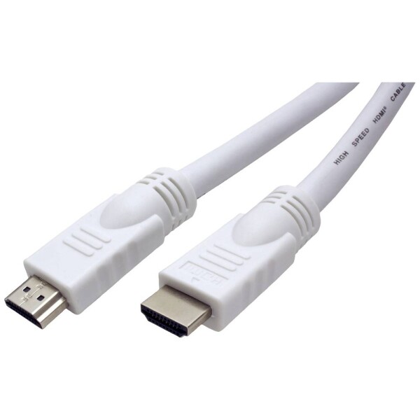 Value HDMI prepojovací kábel Zástrčka HDMI-A, Zástrčka HDMI-A 20.00 m biela 11.99.5720 tienený HDMI kábel; 11.99.5720