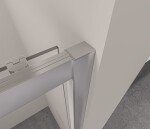 CERANO - Trojstenný sprchovací kút Varone LINE UL/P - 6 mm - chróm, transparentné sklo - 90x90x195 - posuvný CER-DY505-9099
