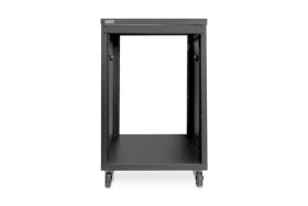 Digitus Universal čierny / Rozvádzač / 19" / 16U / nosnosť 136 kg / s kolieskami (DN-48001)
