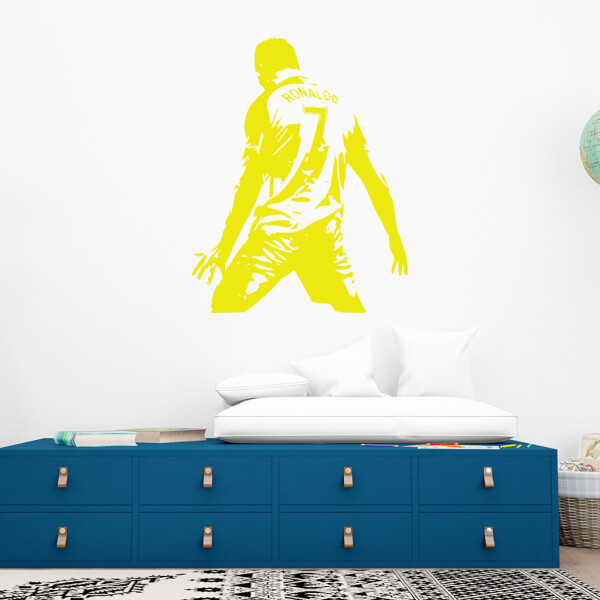 Veselá Stena Samolepka Futbalista Ronaldo Farba: žlutá, Veľkosť: 60 x 76 cm